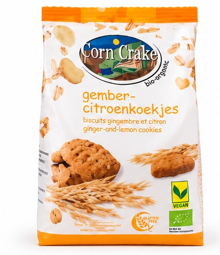 Biologische glutenvrije gember citroenkoekjes 150g